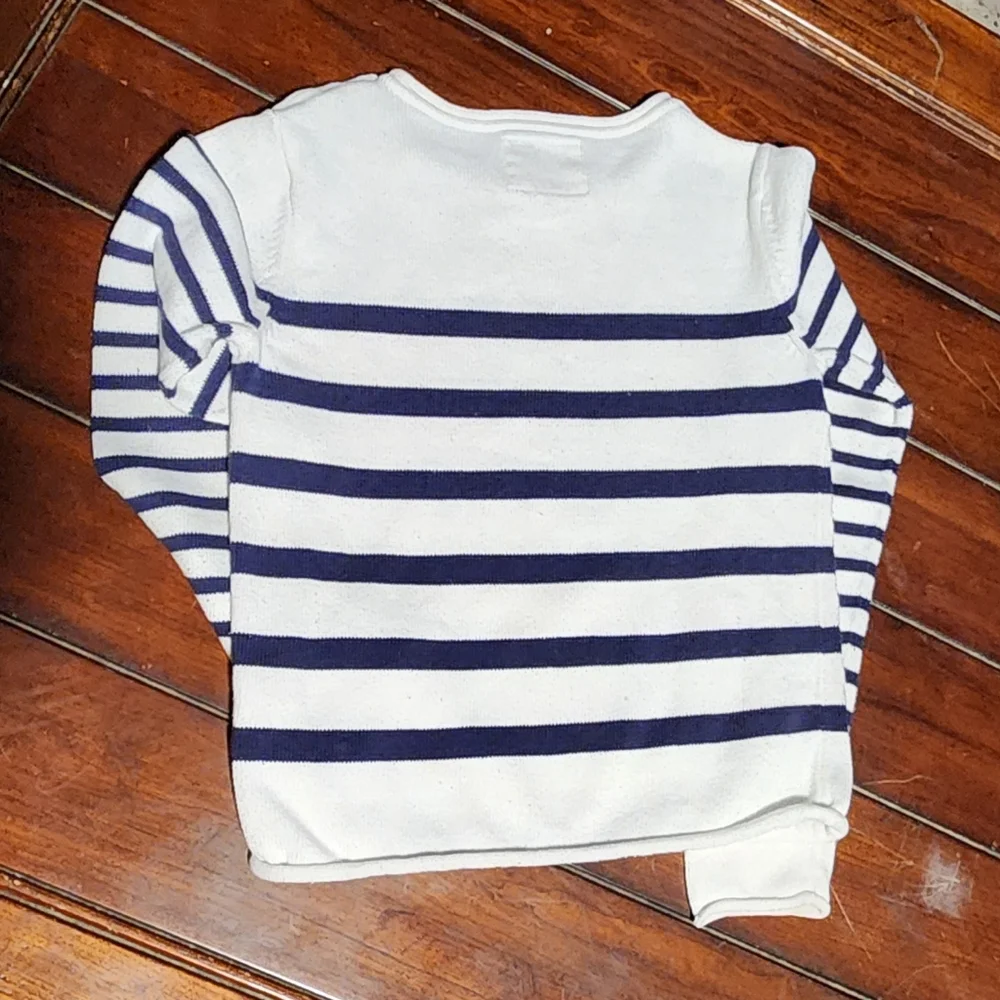 H&M Kids Navy and White Striped Sweater